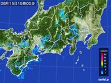 2016年08月15日の東海地方の雨雲レーダー