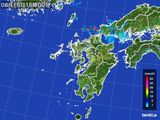 2016年08月15日の九州地方の雨雲レーダー