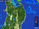 2016年08月17日の岩手県の雨雲レーダー