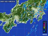 2016年08月18日の東海地方の雨雲レーダー