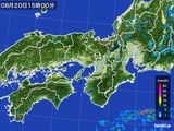 2016年08月20日の近畿地方の雨雲レーダー