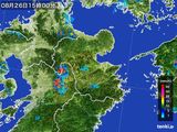 2016年08月26日の大分県の雨雲レーダー