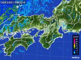 2016年08月28日の近畿地方の雨雲レーダー