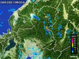 2016年08月28日の岐阜県の雨雲レーダー