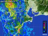 2016年08月29日の三重県の雨雲レーダー