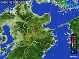 2016年09月01日の大分県の雨雲レーダー