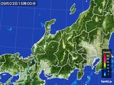 2016年09月03日の北陸地方の雨雲レーダー