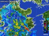 雨雲レーダー(2016年09月04日)