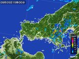 2016年09月05日の山口県の雨雲レーダー