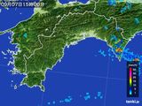 2016年09月07日の高知県の雨雲レーダー
