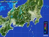 2016年09月12日の関東・甲信地方の雨雲レーダー