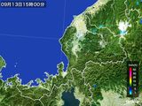 2016年09月13日の福井県の雨雲レーダー