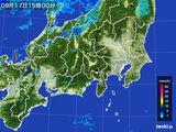 2016年09月17日の関東・甲信地方の雨雲レーダー