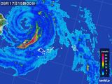 2016年09月17日の沖縄県(宮古・石垣・与那国)の雨雲レーダー