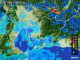 2016年09月18日の愛知県の雨雲レーダー