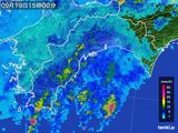 2016年09月19日の高知県の雨雲レーダー