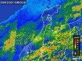 2016年09月20日の石川県の雨雲レーダー