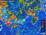 2016年09月20日の静岡県の雨雲レーダー