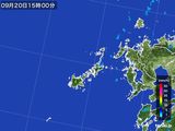 2016年09月20日の長崎県(五島列島)の雨雲レーダー