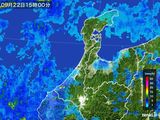 2016年09月22日の石川県の雨雲レーダー