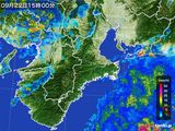 2016年09月22日の三重県の雨雲レーダー