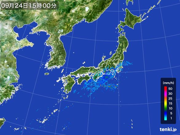 雨雲レーダー(2016年09月24日)
