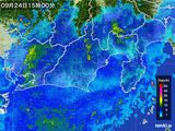 2016年09月24日の静岡県の雨雲レーダー