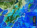 2016年09月24日の三重県の雨雲レーダー