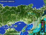 雨雲レーダー(2016年09月24日)