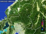 2016年09月25日の岐阜県の雨雲レーダー