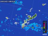 2016年09月26日の沖縄県の雨雲レーダー