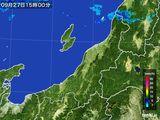 2016年09月27日の新潟県の雨雲レーダー