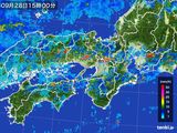 2016年09月28日の近畿地方の雨雲レーダー