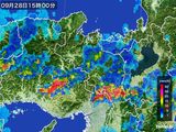 2016年09月28日の京都府の雨雲レーダー