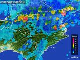 2016年09月28日の徳島県の雨雲レーダー