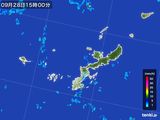 2016年09月28日の沖縄県の雨雲レーダー