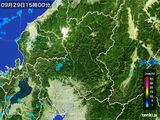 2016年09月29日の岐阜県の雨雲レーダー