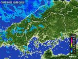 2016年09月30日の広島県の雨雲レーダー