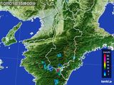 2016年10月01日の奈良県の雨雲レーダー