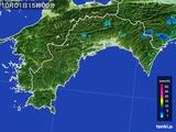 2016年10月01日の高知県の雨雲レーダー