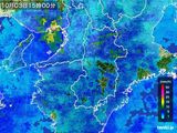 2016年10月03日の奈良県の雨雲レーダー