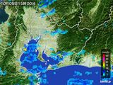 2016年10月05日の愛知県の雨雲レーダー