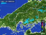 2016年10月11日の広島県の雨雲レーダー
