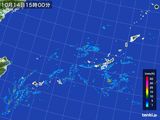 2016年10月14日の沖縄地方の雨雲レーダー