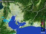 2016年10月19日の愛知県の雨雲レーダー