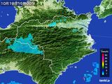 2016年10月19日の徳島県の雨雲レーダー