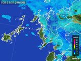 2016年10月21日の長崎県の雨雲レーダー