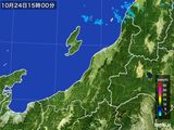 2016年10月24日の新潟県の雨雲レーダー