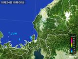 2016年10月24日の福井県の雨雲レーダー