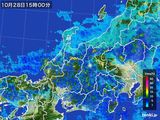 2016年10月28日の北陸地方の雨雲レーダー